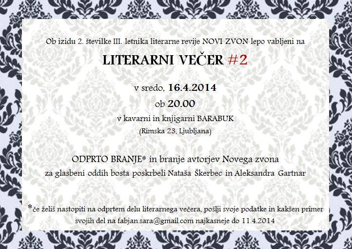 vabilo drugi lit večer